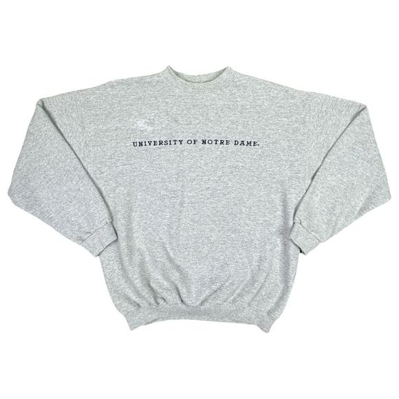 Vintage MV Sport University of Notre Dame Crew Neck Sweatshirt - Size Large - Picture 1 of 5